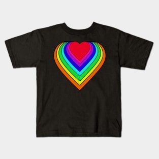 Rainbow Heart Diversity Pride Kids T-Shirt